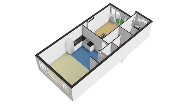 Floorplan - Wallisweg 12B02, 3027 GW Rotterdam